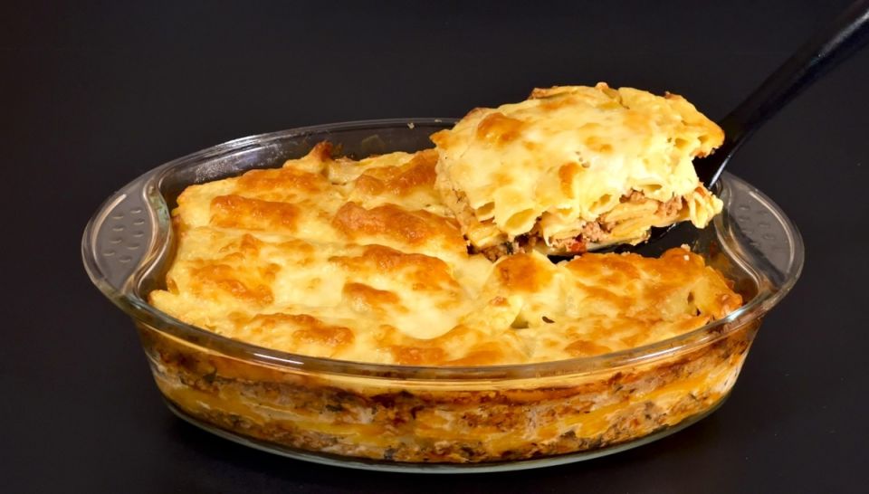 Запеканка из макарон и фарша вместо лазаньи