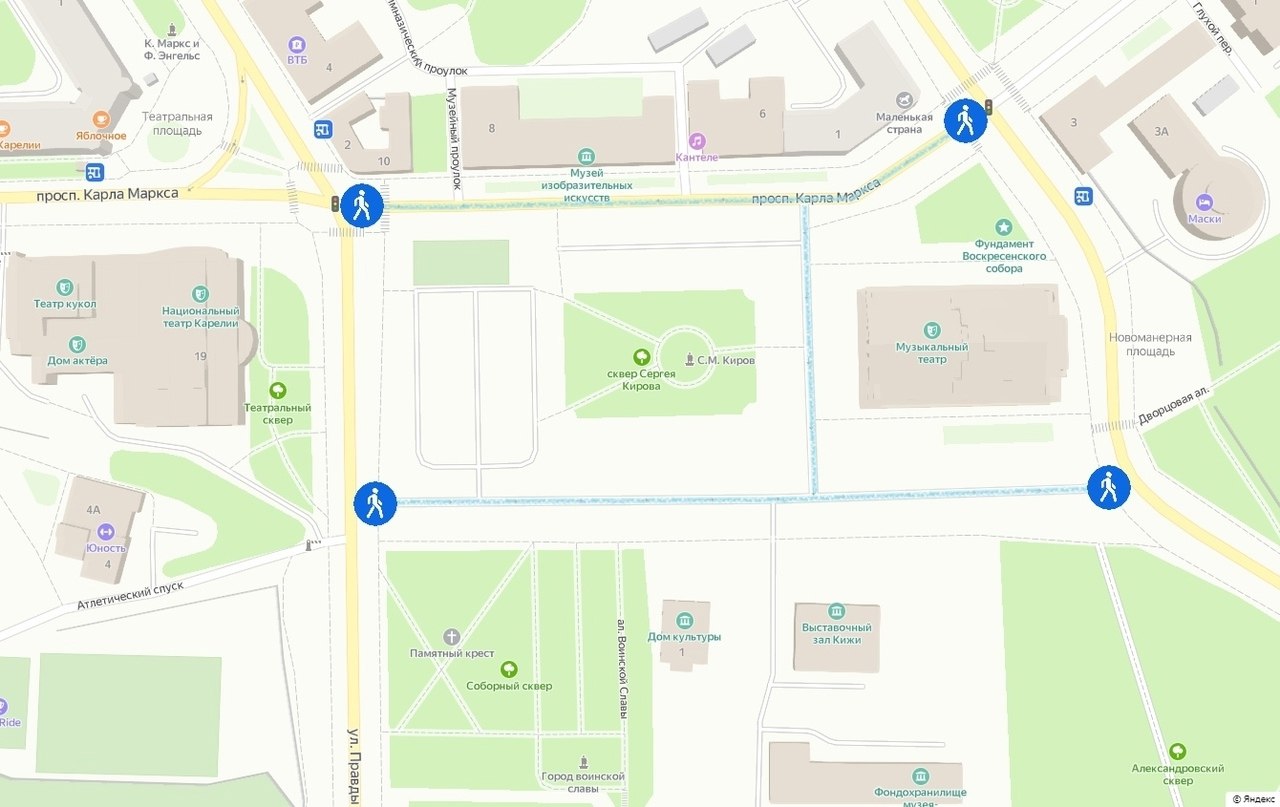 Пешеходную зону временно организуют в центре Петрозаводска