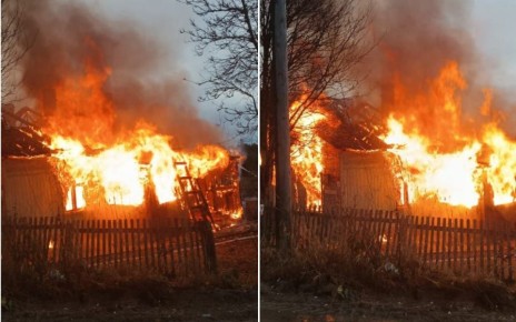 Двухквартирный жилой дом полностью сгорел в поселке Лендеры в Муезерском районе