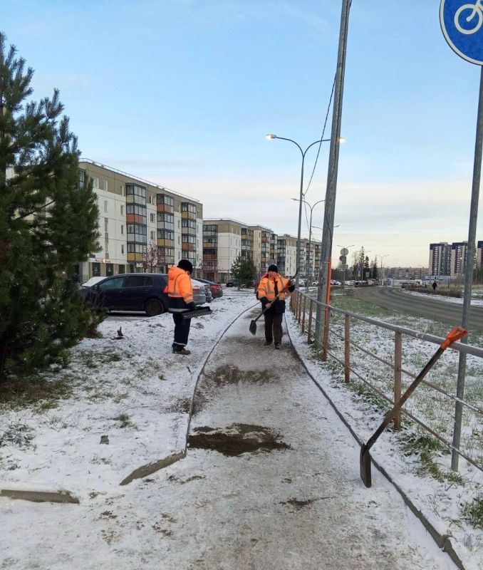 Колыхматова: Уважаемые петрозаводчане!. Работы по уборке города проводим в круглосуточном режиме