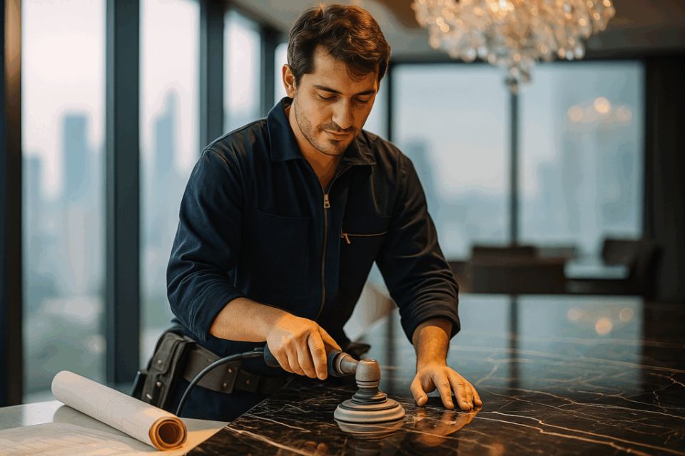 Как спасти черную гранитную столешницу от белых пятен: советы экспертов