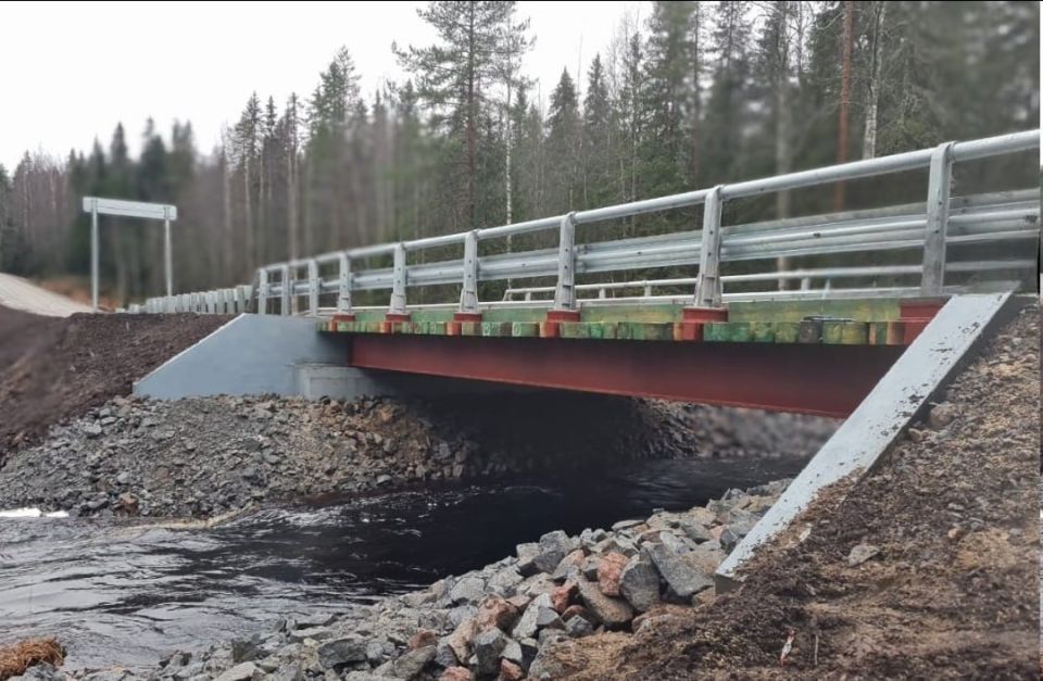 Глава Карелии Артур Парфенчиков сообщил об открытии обновлённого моста на трассе Суоярви – Койриноя
