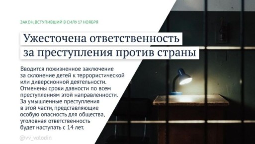 Введение новых законодательных инициатив в России