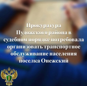 Прокуратура Пудожского района по обращению местной жительницы провела проверку исполнения законодательства в сфере обеспечения транспортного обслуживания населения