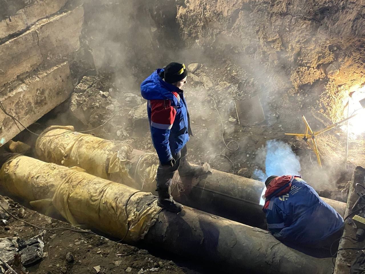 Колыхматова: Повреждение на теплосети в Октябрьском районе устранено