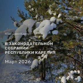 В ЗАКОНОДАТЕЛЬНОМ СОБРАНИИ РЕСПУБЛИКИ КАРЕЛИЯ В МАРТЕ
