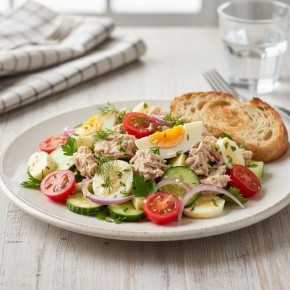 Салат с тунцом и яйцом: быстро и вкусно