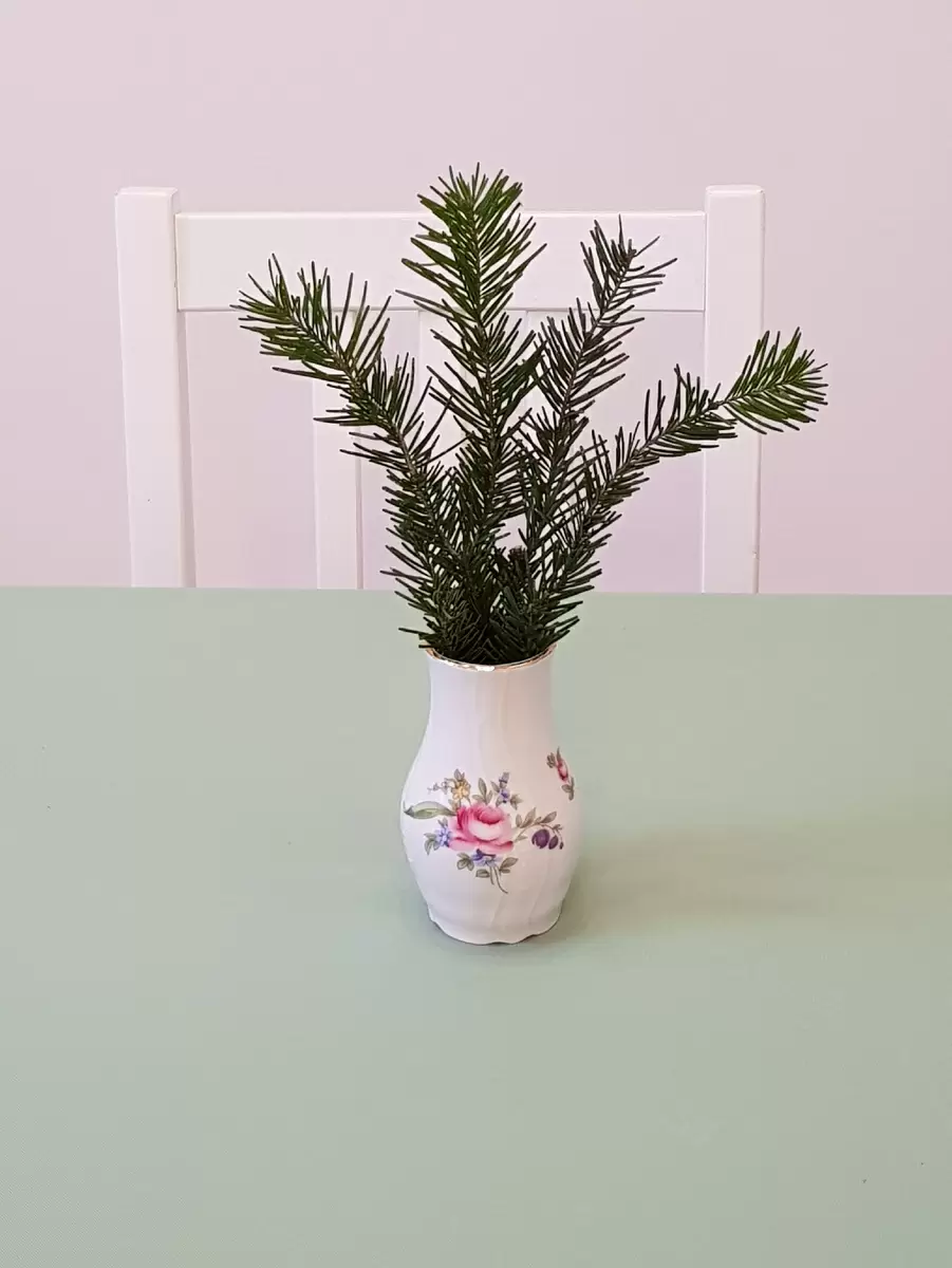 Как создать уютный новогодний букет из еловых веток