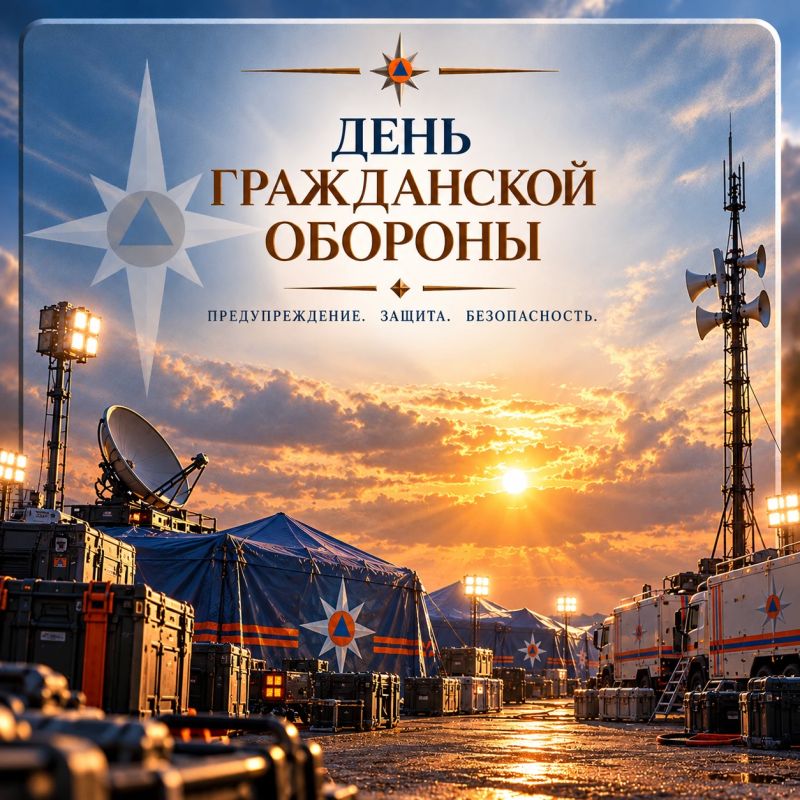 Поздравление главы МЧС России Александра Куренкова по случаю 94-й годовщины со дня образования гражданской обороны