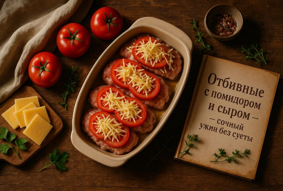 Сочные отбивные с помидорами и сыром: идеальный ужин без лишних хлопот