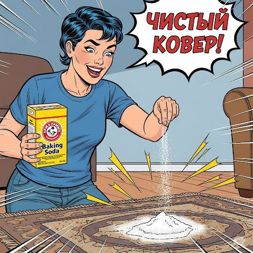 Эффективная чистка ковров: простой лайфхак с содой