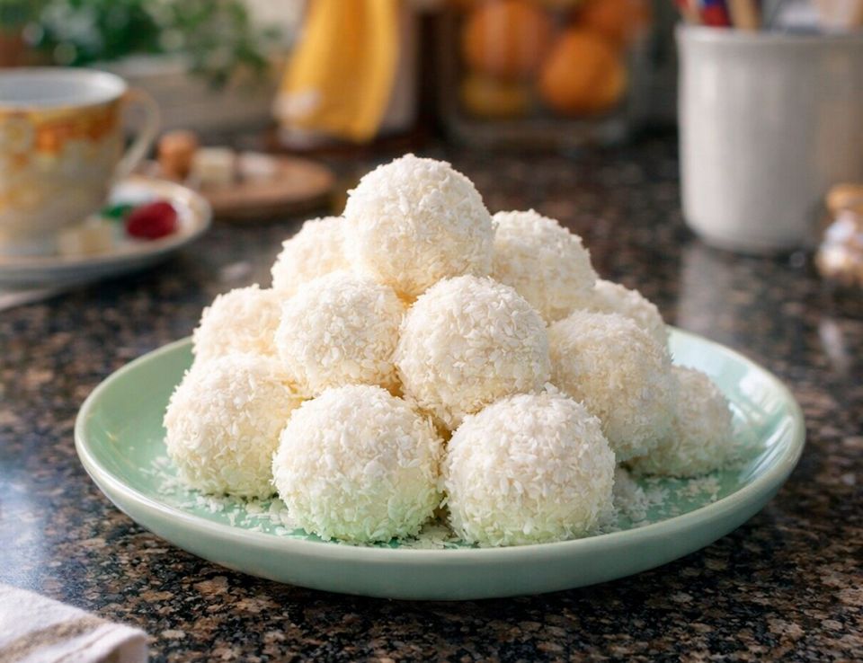 Простые кокосовые шарики для всей семьи