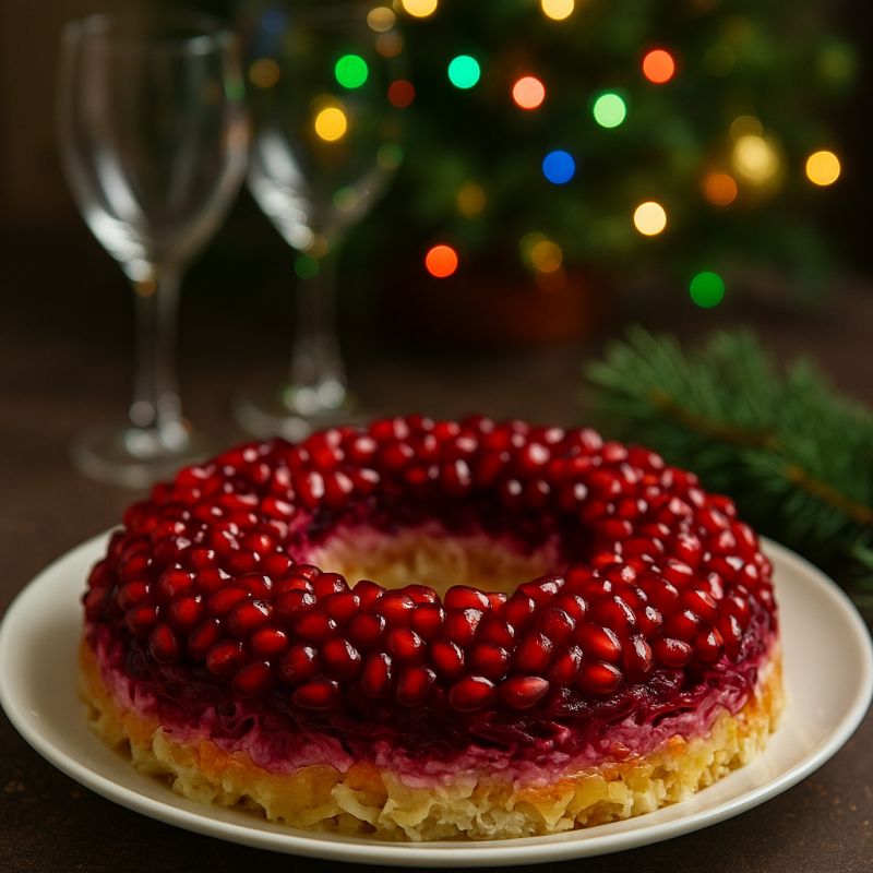 Яркий салат «Гранатовый браслет» совершит фурор на новогоднем столе 2026 года